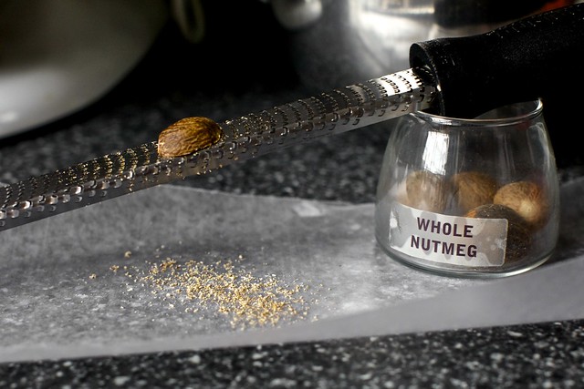 grating fresh nutmeg