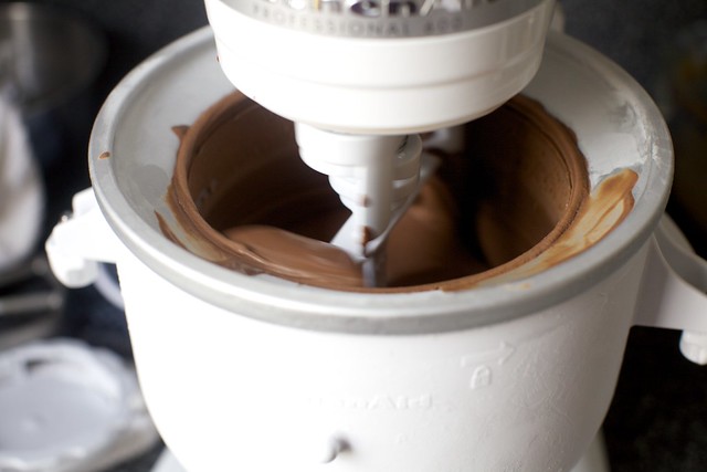 trying out the new ice cream bowl