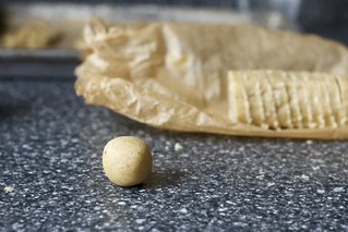 slice of 1/4-inch, roll into ball to soften