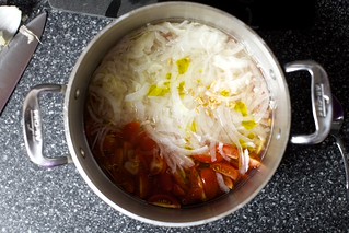 all in one pan, ready to cook