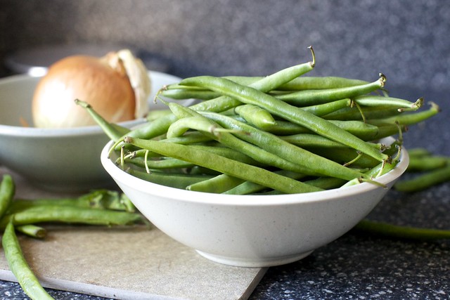 green beans, so pretty right now