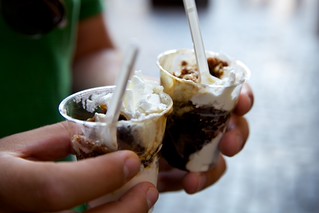 espresso granita, unsweetened cream