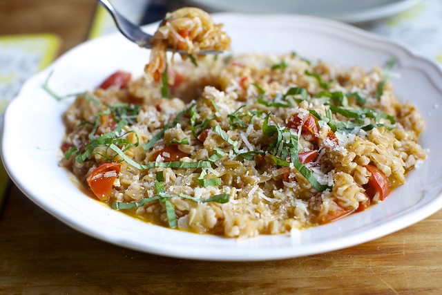 one-pan farro so good, people actually sneak bites of it before dinner