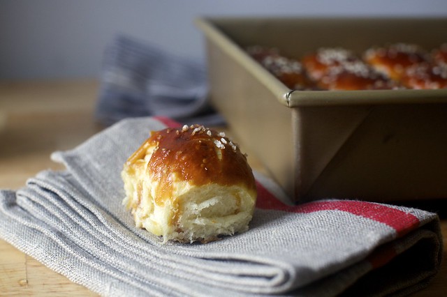 pretzel parker house rolls