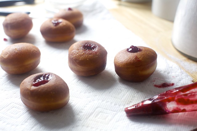 filling the doughnuts