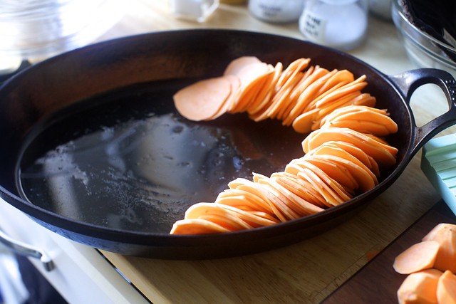 arranging the slices