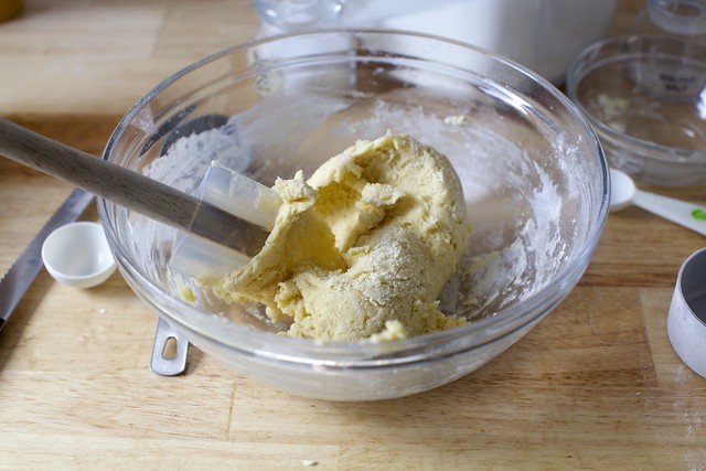 a thick biscuit-like batter