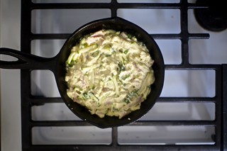 press the thick batter flat