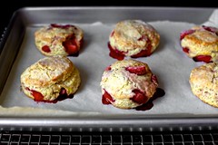 Strawberries and Cream Biscuits
