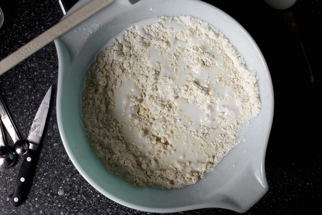 buttermilk into dry ingredients
