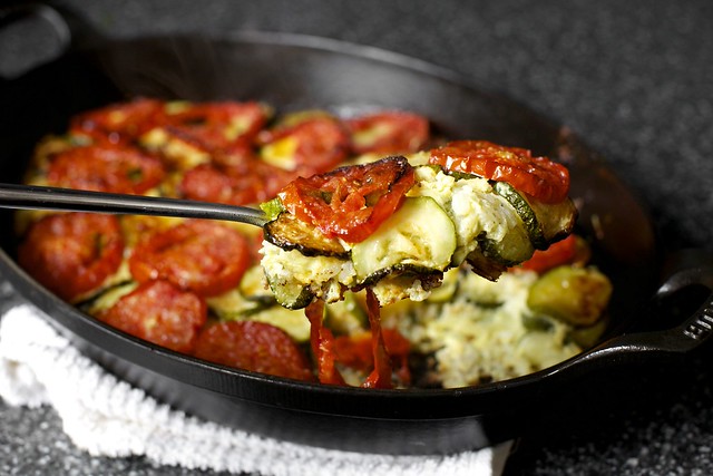 zucchini rice gratin