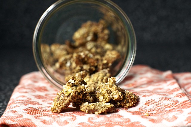 granola crusted walnuts and pecans