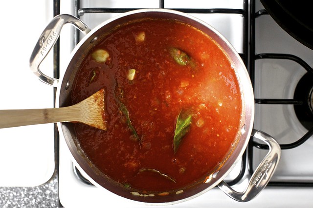 readying the tomato broth