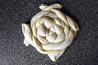 weaving the challah, 5