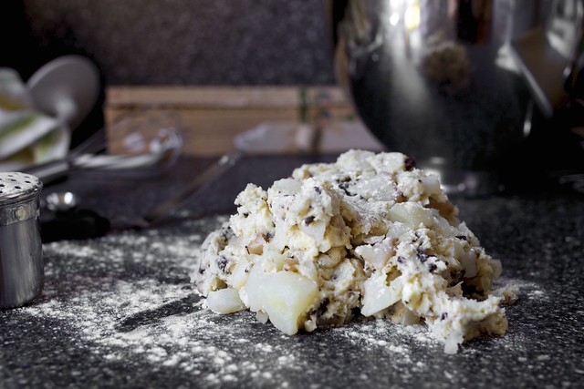 a mound of sticky dough, don't fret! just flour.