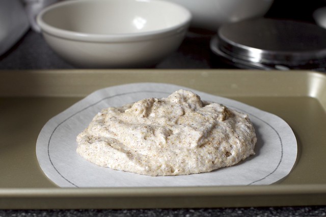 spread into a traced circle