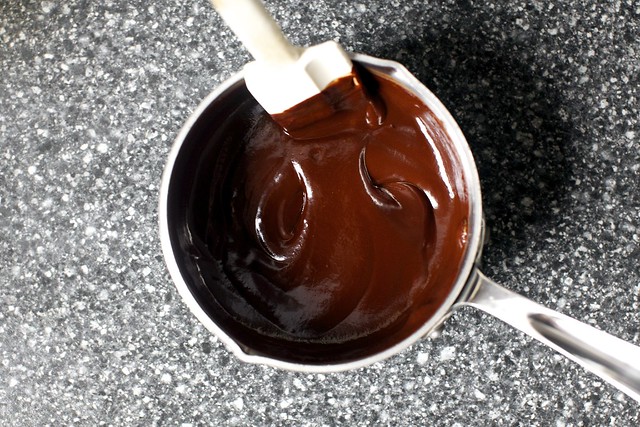 melted chocolate, instant espresso