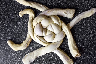 weaving the challah, 4