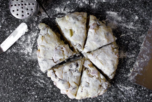 six generous scone wedges