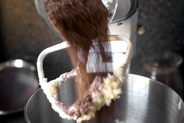 adding the grated chocolate