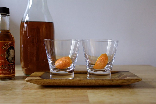 a muddled orange peel