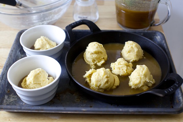 ready to bake in a bath of caramel