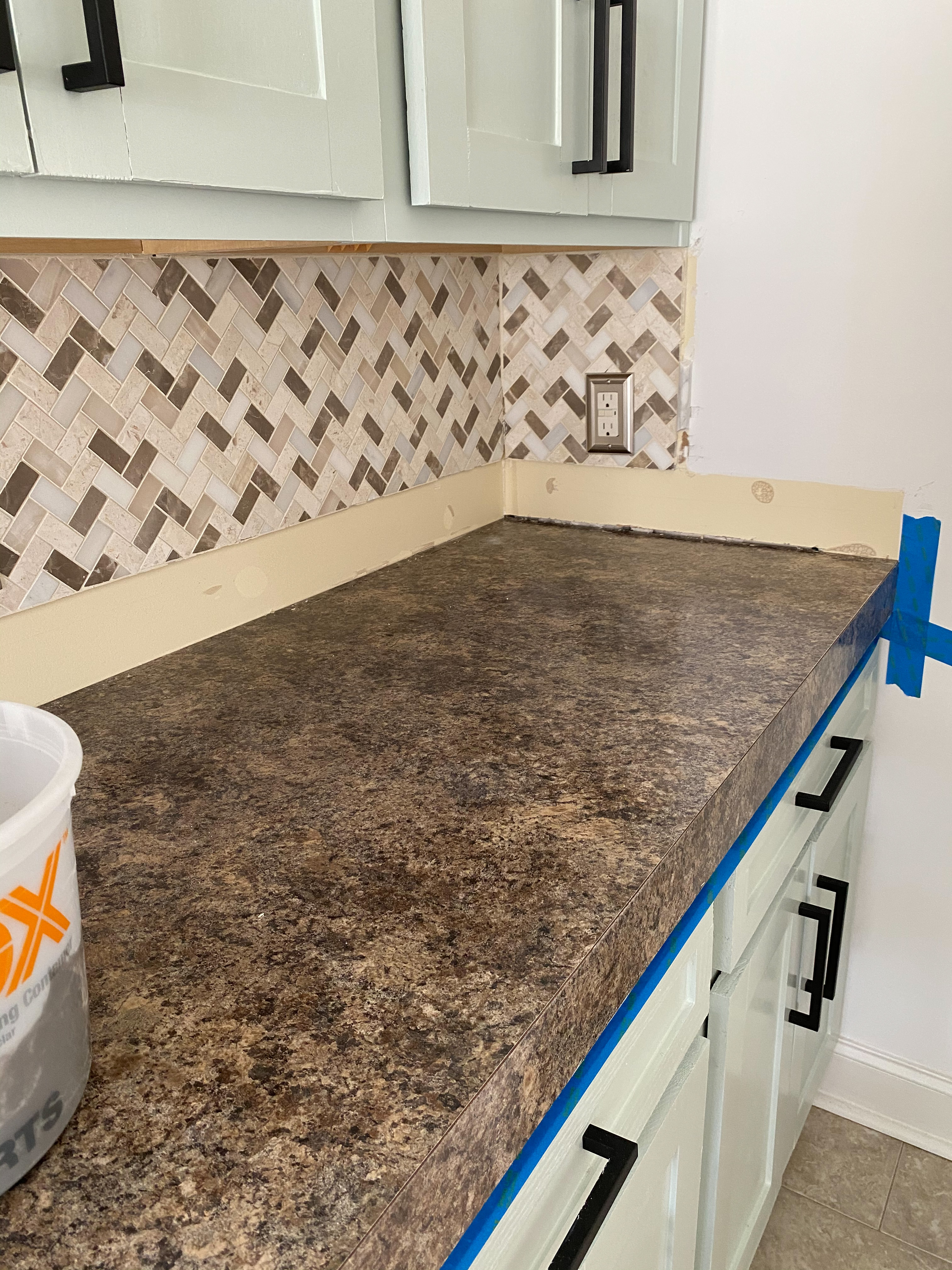 How To Make Your Own Concrete Countertops Without Removing Your Current Ones Farmhouseish