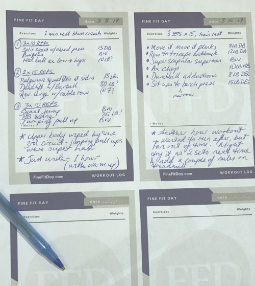 Free Strength Training Journal Printables Fine Fit Day