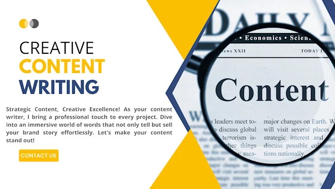 Do creative content writing for impactful messaging