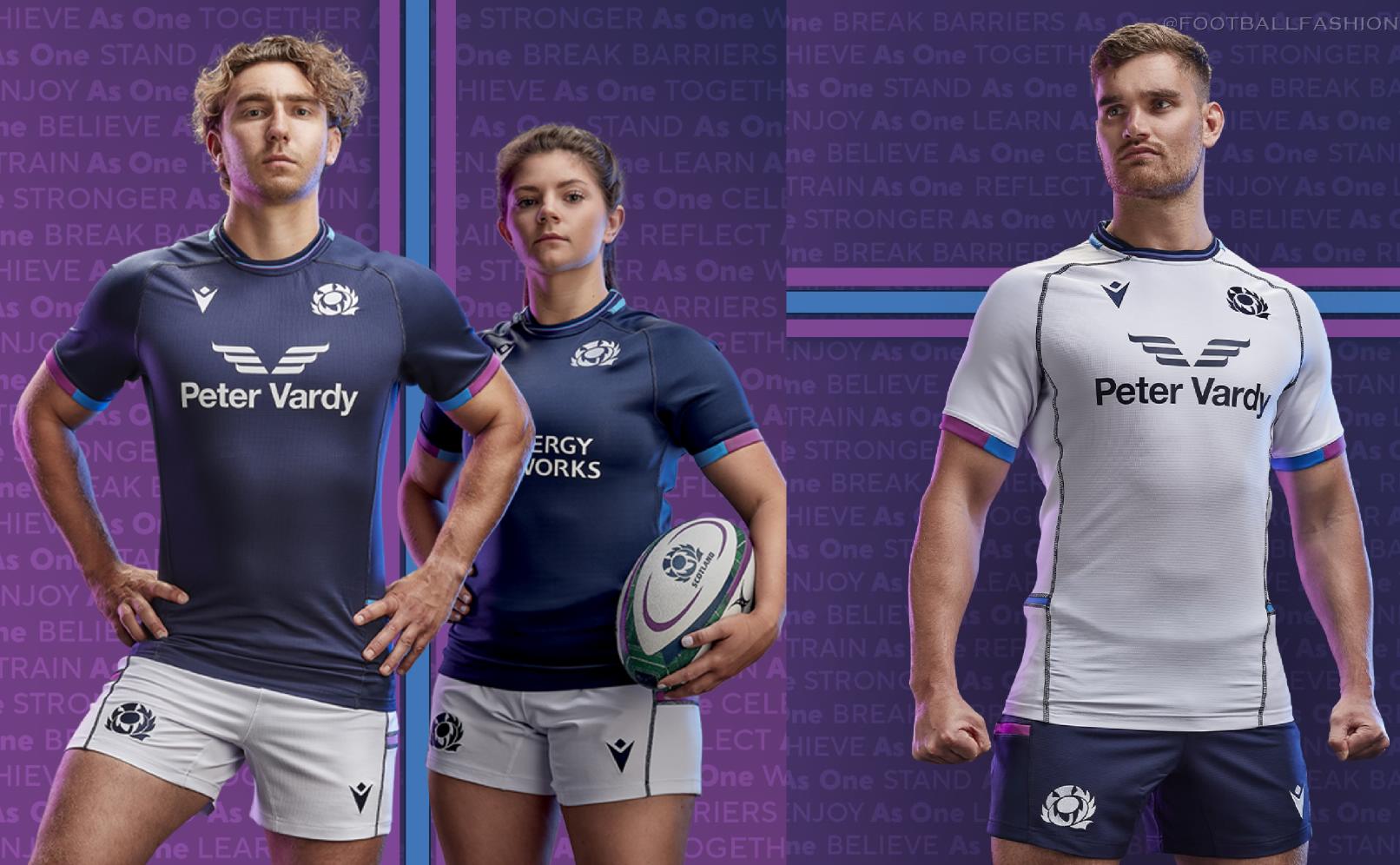 Scotland Rugby 2021 22 Macron Home And Away Kits Football Fashion