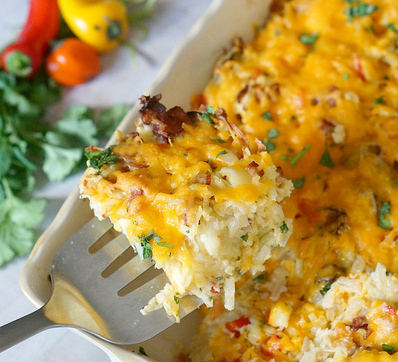 Healthier Southwest Hashbrown Casserole