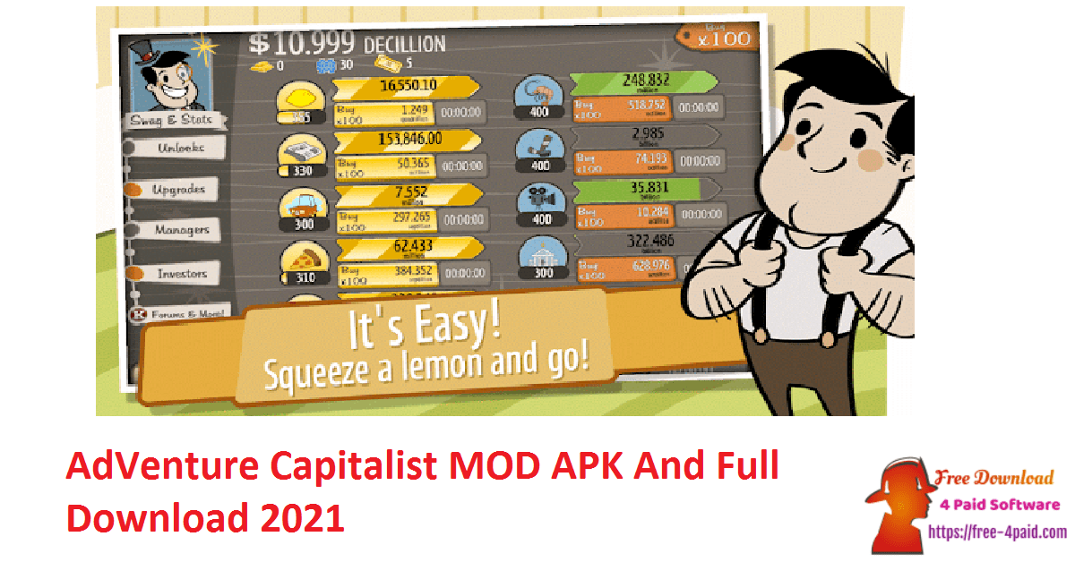 Adventure Capitalist V8 16 0 Mod Apk With Crack Download 2022 Free Download 4 Paid Software