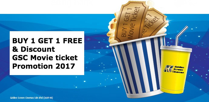 GSC BUY 1 FREE 1 Promotion & Discount movie ticket 2017