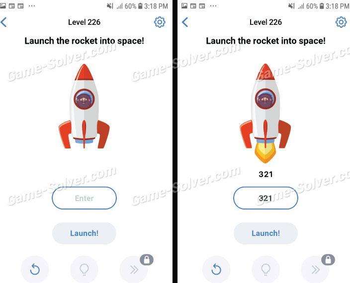 Easy Game Level 226 Launch the rocket into space!