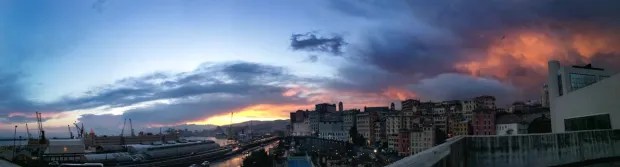 Lo Straordinario Tramonto Tra Luce Del Sole Nuvole E Arcobaleno Genovaquotidiana