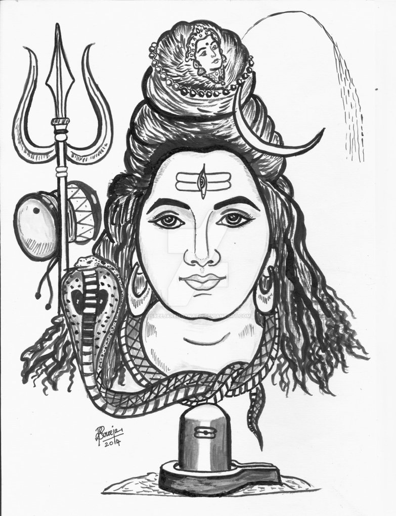 How To Draw Lord Shiva Shiva Drawing Easy Shiv Ji Ki Drawing - Bila Rasa