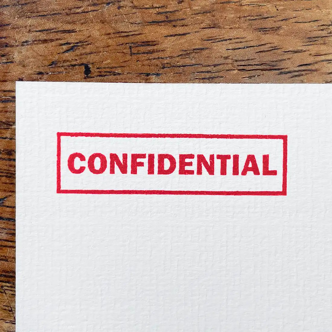 Confidential Rubber Stamp