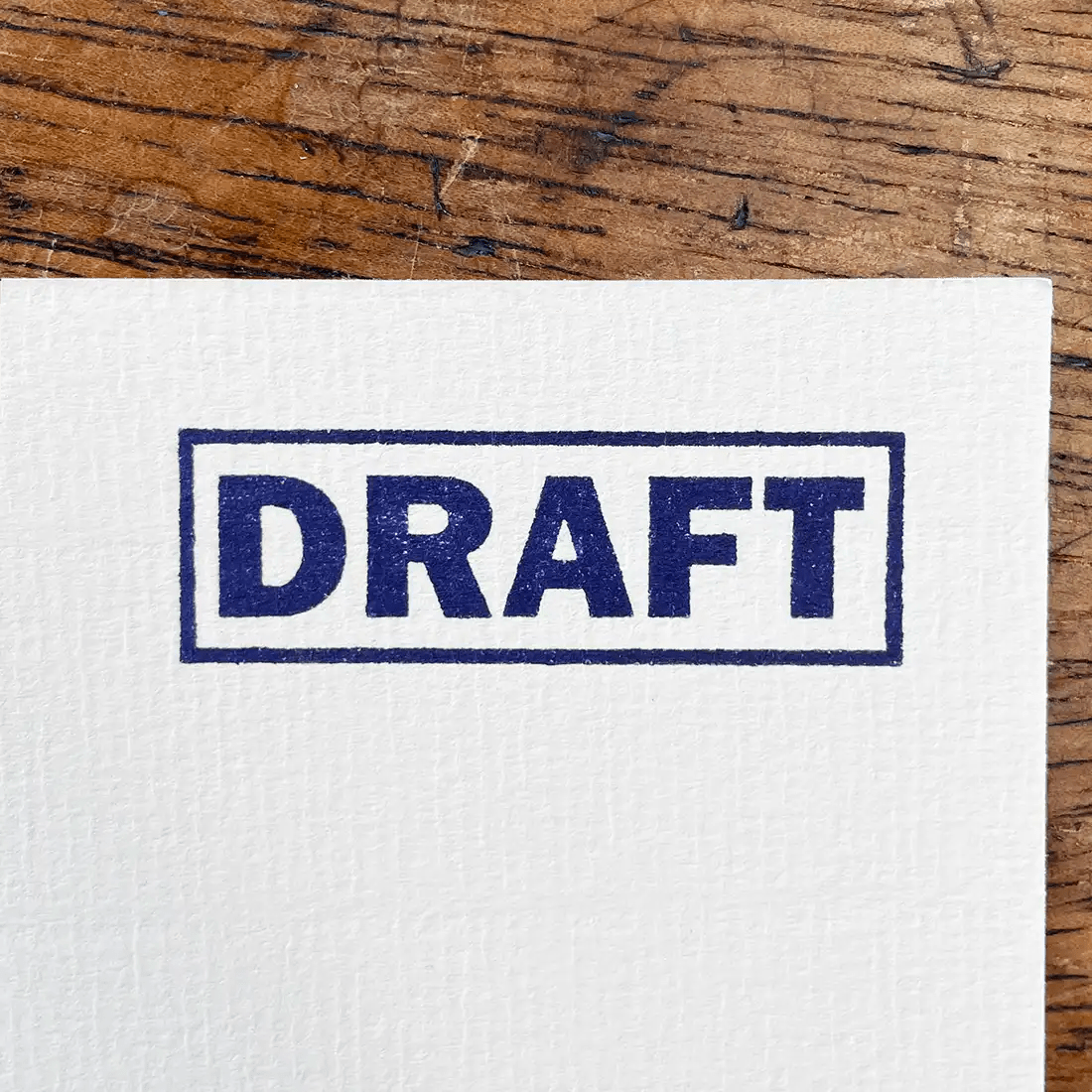 Draft Rubber Stamp