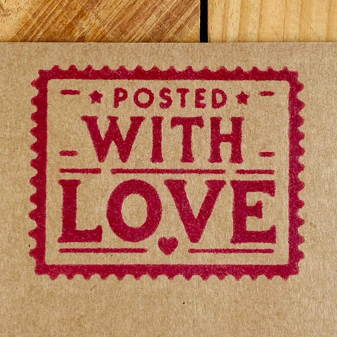 Posted with love stamp