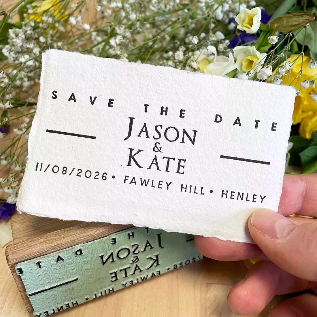 deckle edge save the date 1