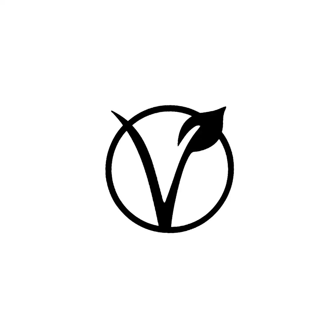 vegetarian symbol rubber stamp