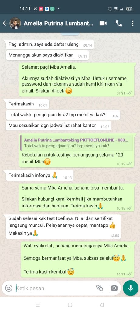tes toefl online