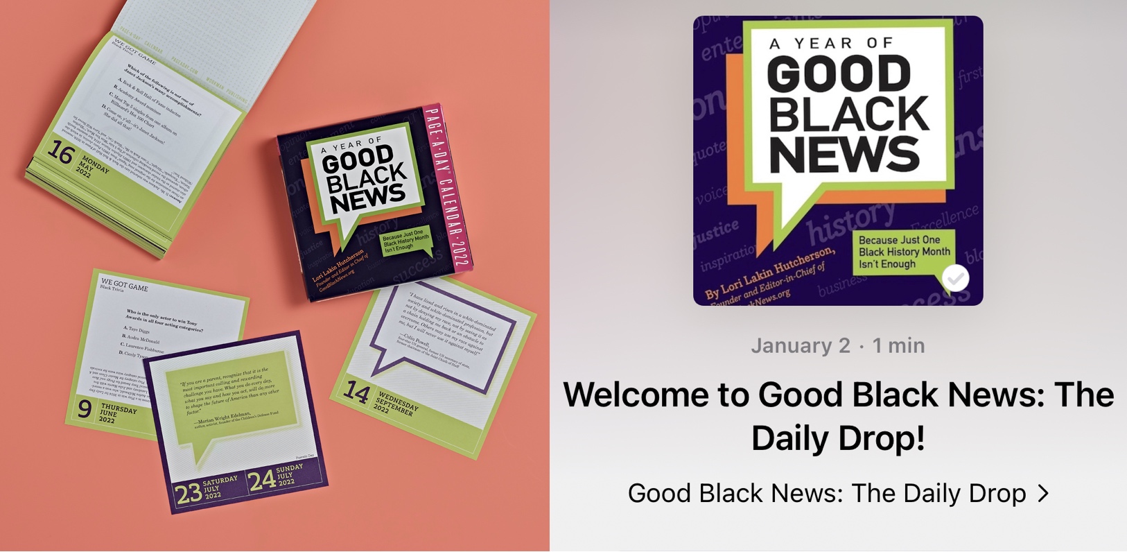 A Year Of Good Black News Page A Day Calendar For 2022 Is Now 35 Off And A Daily Podcast Listen Good Black News