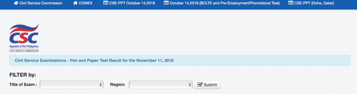 Civil Service Exam Results November 2018 Ncr And Morong Passers
