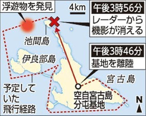 自衛隊機飛行ルート