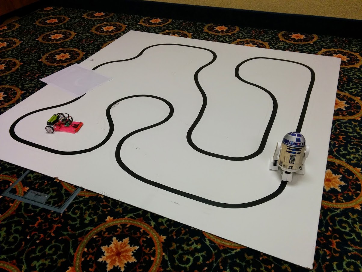 Line-following robot demonstration