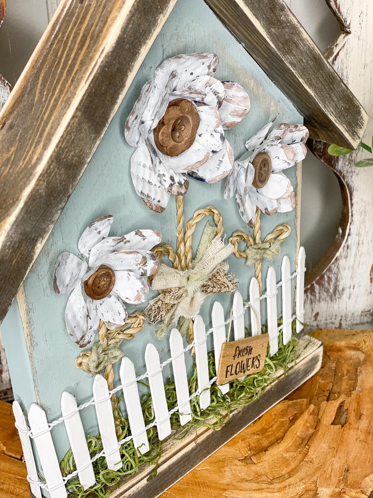 Dollar Tree Cookie Sheet 3d Metal Flower Garden Decor Hammons Nest
