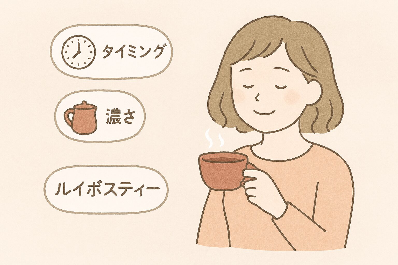 ルイボスティーを安心して飲むためのポイント・飲むタイミングや濃さの調整