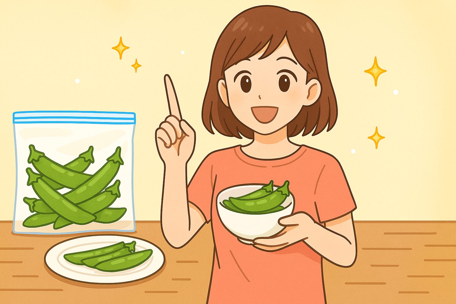 スナップエンドウを冷凍保存する正しい方法