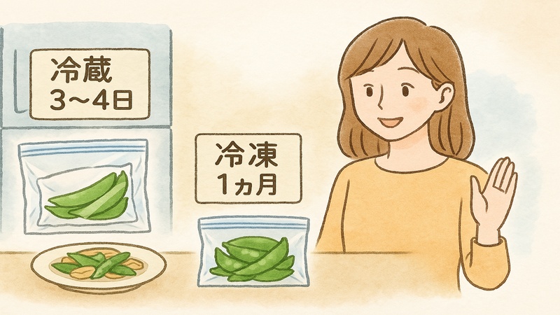 スナップエンドウの保存方法と日持ちの目安